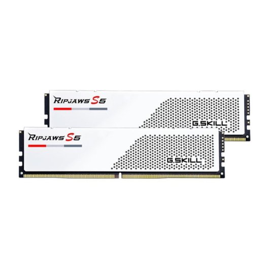 Mémoire RAM G.Skill Ripjaws S5 64Go 2x32Go DDR5 5600MHz CL36 Intel XMP Blanc