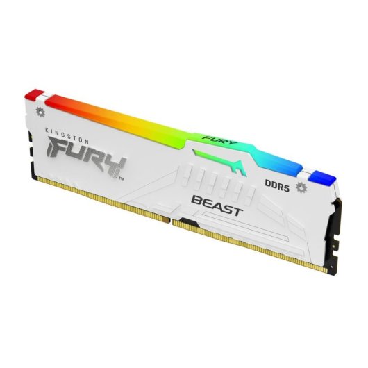 Memoria RAM Kingston FURY Beast RGB 32GB 2x16GB DDR5 6800MHz CL34 Bianco AMD EXPO