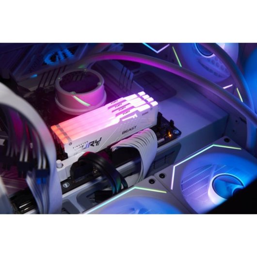 Memoria RAM Kingston FURY Beast RGB 32GB 2x16GB DDR5 6800MHz CL34 Bianco AMD EXPO