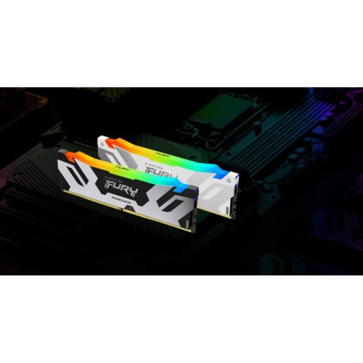 Memoria RAM Kingston FURY Renegade RGB 64GB 2x32GB DDR5 6400MHz CL32 Blanco XMP
