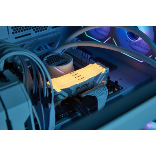 Memoria RAM Kingston FURY Renegade RGB 64GB 2x32GB DDR5 6400MHz CL32 Blanco XMP