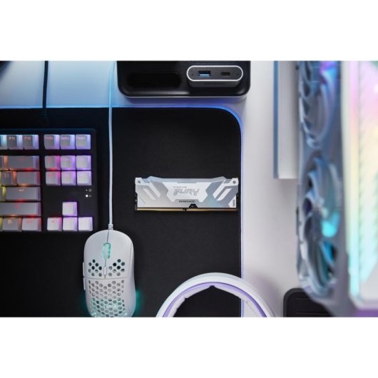 Memoria RAM Kingston FURY Renegade RGB 64GB 2x32GB DDR5 6400MHz CL32 Blanco XMP