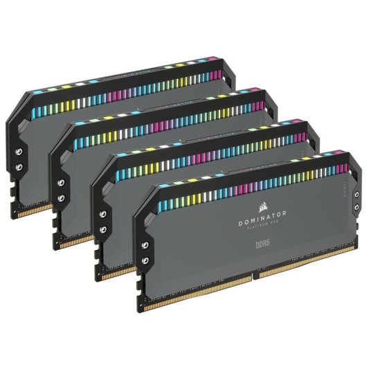 Mémoire RAM Corsair Dominator Platinum 64Go 4x16Go DDR5 5600MHz CL36 AMD EXPO RGB Noir