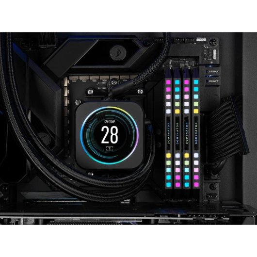 Mémoire RAM Corsair Dominator Platinum 64Go 4x16Go DDR5 5600MHz CL36 AMD EXPO RGB Noir