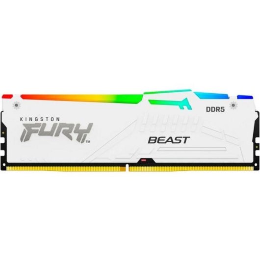 Memoria RAM Kingston FURY Beast RGB 32GB 1x32GB DDR5 6000MHz CL30 AMD EXPO Blanco