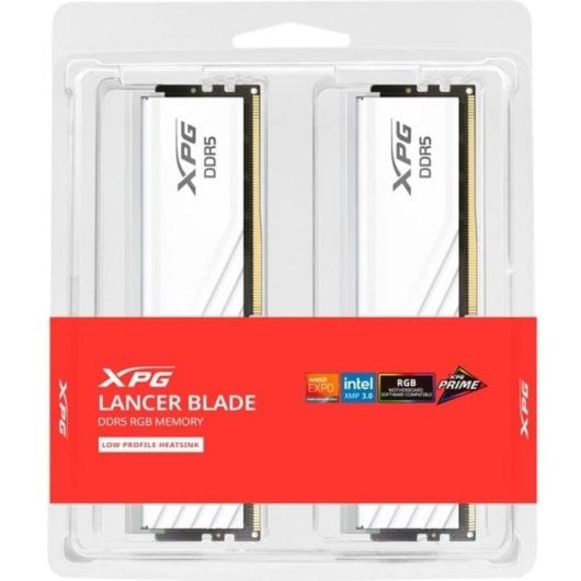 Memória RAM ADATA Lancer Blade RGB 48GB 2x24GB DDR5 6000MHz CL30 AMD EXPO Branco