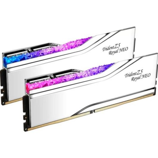 Memoria RAM G.Skill Trident Z5 Royal Neo 48GB 2x24GB DDR5 8000MHz CL40 AMD EXPO RGB Argento