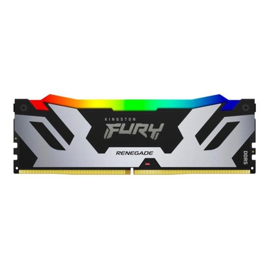 Memória RAM Kingston FURY Renegade RGB 48GB 1x48GB DDR5 6000MHz CL32 Prateado/Preto Intel XMP