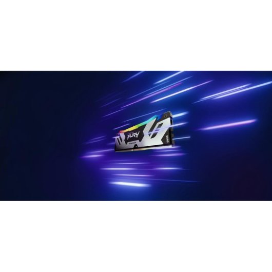 Memória RAM Kingston FURY Renegade RGB 48GB 1x48GB DDR5 6000MHz CL32 Prateado/Preto Intel XMP