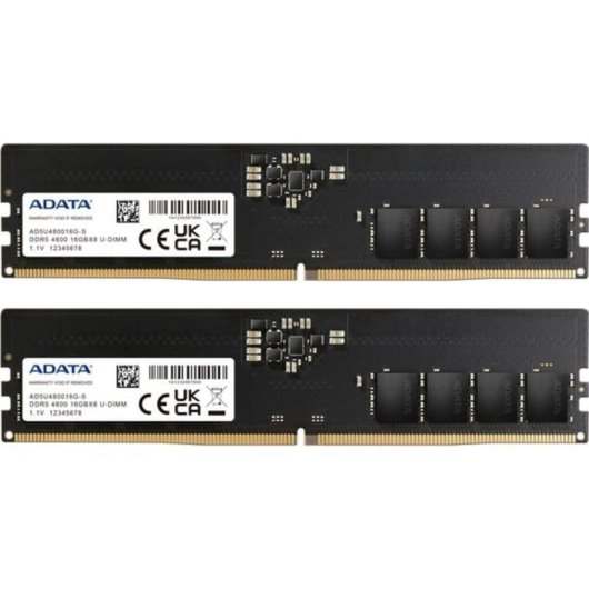 Memoria RAM ADATA AD5U480016G-DT 32GB 2x16GB DDR5 4800MHz CL40 ECC negra