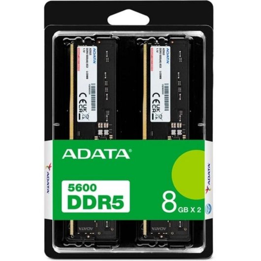 Memória RAM ADATA Premier DDR5 16GB 2x8GB 5600MHz CL46 Preto Unbuffered