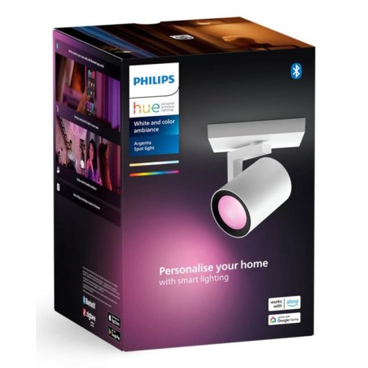 Punto de iluminación inteligente Philips Hue GU10 Bluetooth Blanc Métal