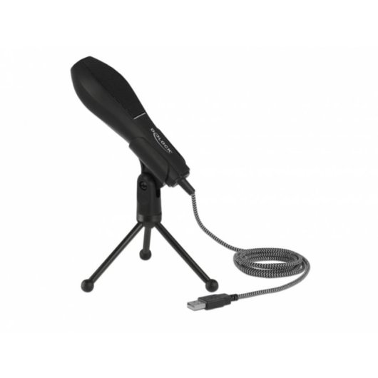 Microfono DeLOCK 65939 USB omnidirezionale con supporto pieghevole nero