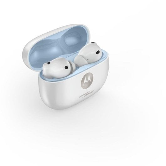 Auriculares Motorola moto buds 2 plus inalámbricos Bluetooth con cancelación de ruido y micrófono, blancos
