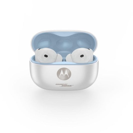 Auriculares Motorola moto buds 2 plus inalámbricos Bluetooth con cancelación de ruido y micrófono, blancos