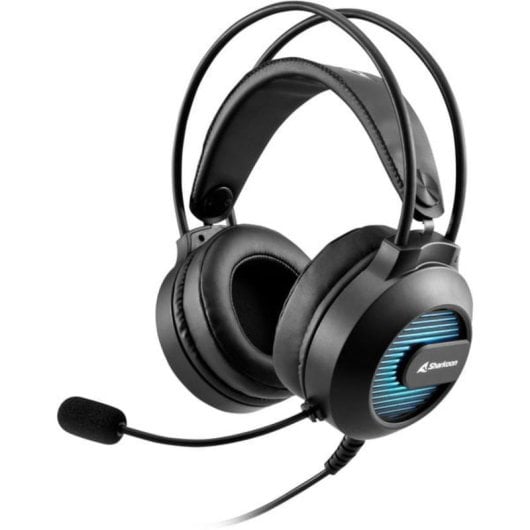 Auriculares Sharkoon SGH20 con cable USB 2.0 para gaming con iluminación negra