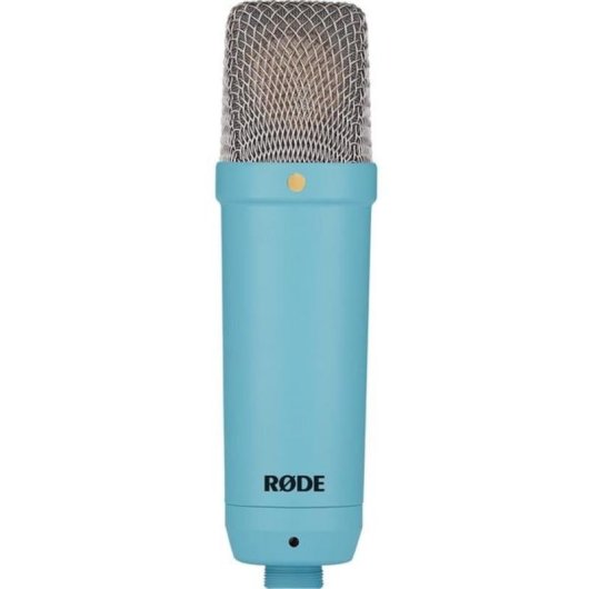 Micrófono Rode NT1 Signature XLR cardioide con filtro antipop azul
