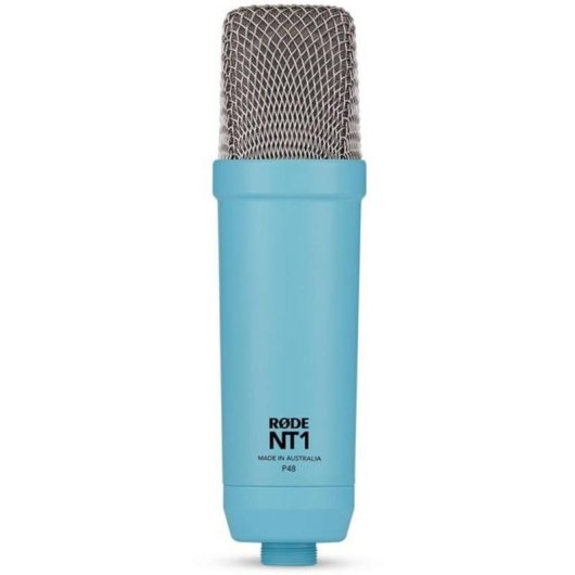 Micrófono Rode NT1 Signature XLR cardioide con filtro antipop azul