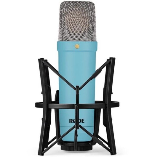 Micrófono Rode NT1 Signature XLR cardioide con filtro antipop azul