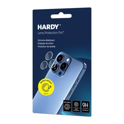 Protection de lentille 3MK HARDY Pro pour iPhone 17 Pro / Pro Max, verre trempé 9H, anti-rayures, totale transparence
