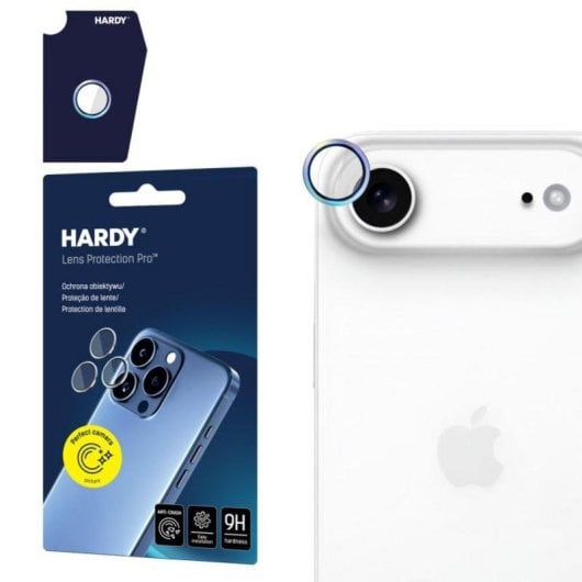 Protection Caméra 3MK Hardy Lens Pro pour iPhone Air, verre trempé, transparence parfaite