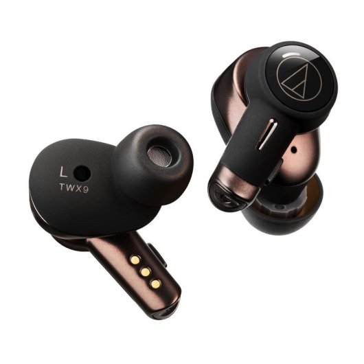 Auriculares Audio-Technica ATH-TWX9 inalámbricos Bluetooth con cancelación de ruido y protección IPX4 marrón