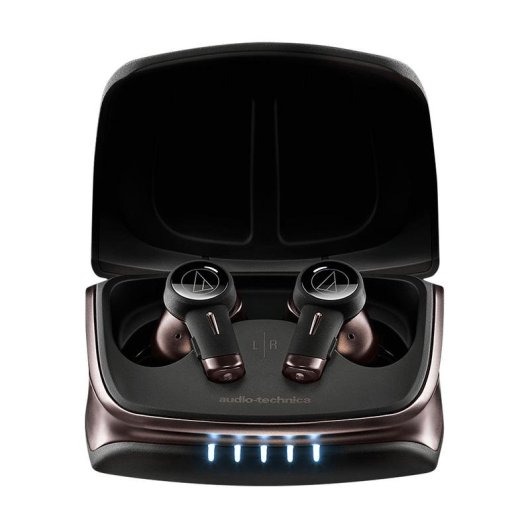 Auriculares Audio-Technica ATH-TWX9 inalámbricos Bluetooth con cancelación de ruido y protección IPX4 marrón