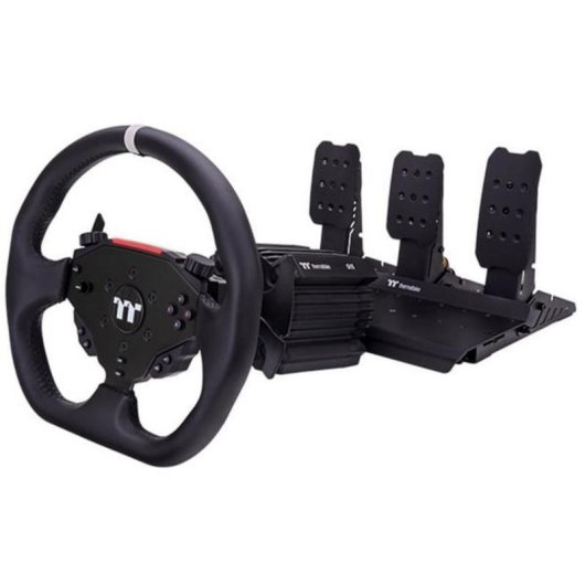 Volante Thermaltake G15 + Pedales, 1 ms, Alámbrico USB, Noir, Aluminium