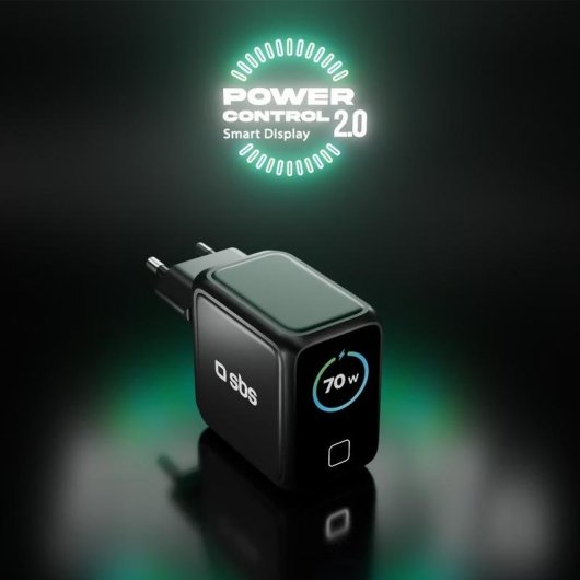 Chargeur SBS TETRGANTFT70WK 30W 3 Ports USB-C et USB-A Charge Rapide Noir