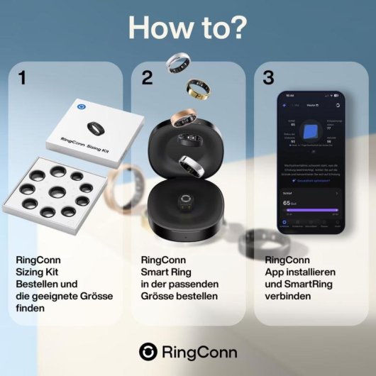 Anillo intelligent RingConn Gen 3 Taille 15 Bluetooth IP68 14 jours iOS/Android Or rose
