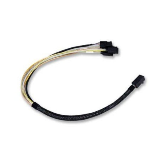 Cavo Adattatore SAS Broadcom L5-00219-00 SFF-8643 a 4x SATA 7-pin Nero