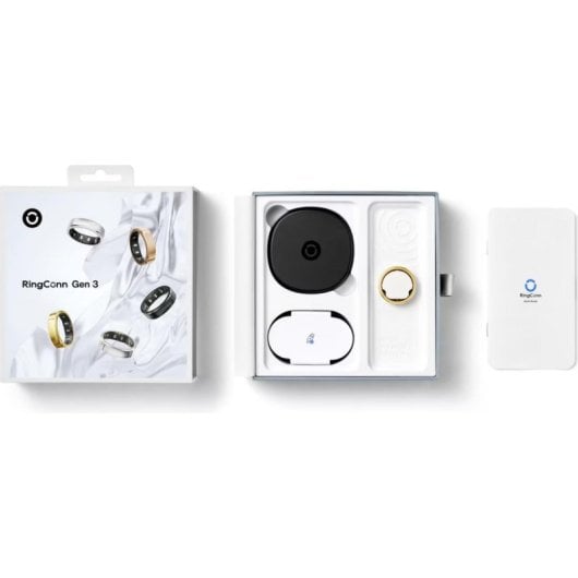 Anello intelligente RingConn Gen 3 Taglia 15 Bluetooth IP68 14 giorni iOS/Android Oro