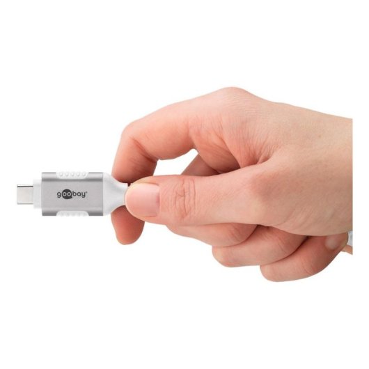 Cable de red Goobay 74178 5 m Cat6 F/UTP USB Tipo C a RJ-45 Blanco