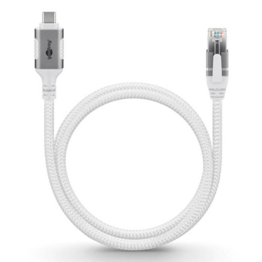 Cable de red Goobay 74178 5 m Cat6 F/UTP USB Tipo C a RJ-45 Blanco