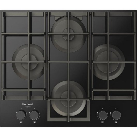 Plaque de gaz Hotpoint HAGS 61F/BK 1 intégrée 60 cm 4 zones verre noir