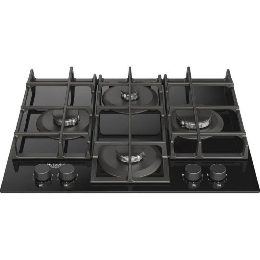 Plaque de gaz Hotpoint HAGS 61F/BK 1 intégrée 60 cm 4 zones verre noir