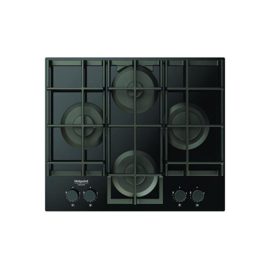Plaque de gaz Hotpoint HAGS 61F/BK 1 intégrée 60 cm 4 zones verre noir