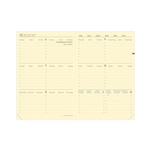 Agenda Quo Vadis 3371010425983 Bleu Denim Universelle
