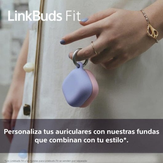 Funda per auricoli Sony LinkBuds Fit Blu