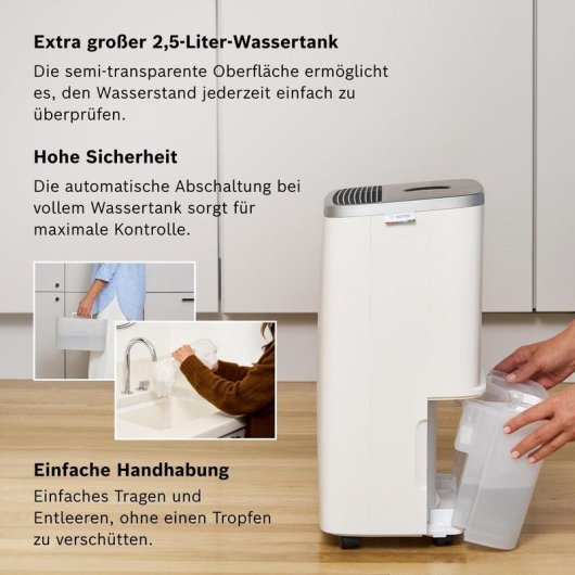 Desumidificador Bosch Dry 4000 2,5 l 33 m² Branco