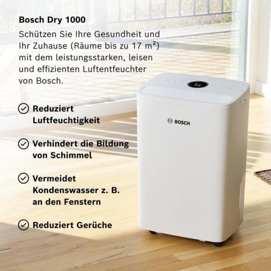 Deshumidificateur Bosch Dry 1000 2,5 l 17 m² Blanc