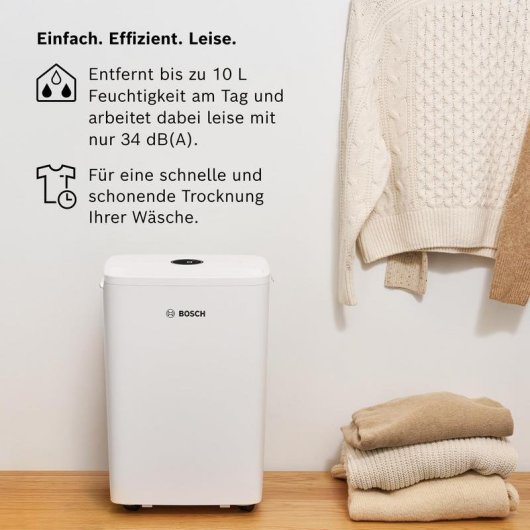 Deshumidificateur Bosch Dry 1000 2,5 l 17 m² Blanc