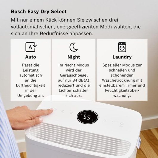 Deshumidificateur Bosch Dry 1000 2,5 l 17 m² Blanc