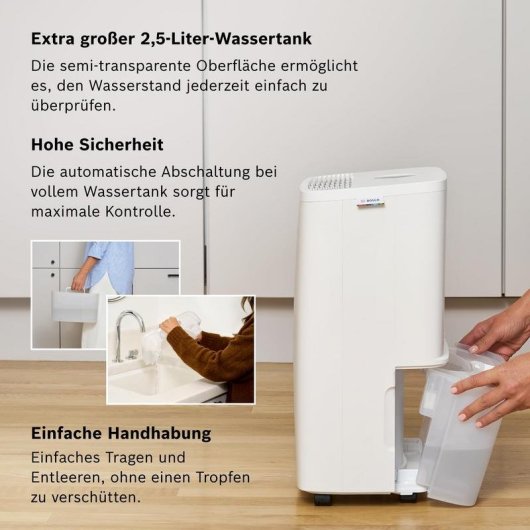 Deshumidificateur Bosch Dry 1000 2,5 l 17 m² Blanc