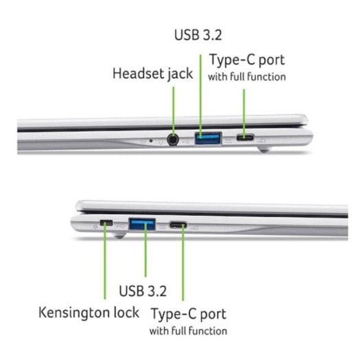 Portatile Acer Chromebook 315 CB315-8H-88G3 15,6" MediaTek Kompanio 540 4GB 64GB eMMC ARM Mali-G57 ChromeOS