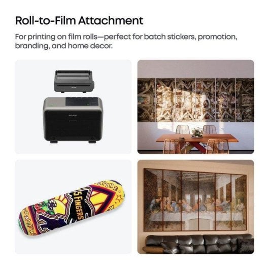 Adattatore rotolo a pellicola eufyMake per stampante UV E1 grande formato