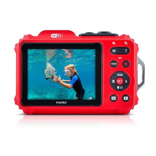 Cámara Compacta Kodak Pixpro WPZ2 16,7MP Zoom 4x WiFi Sumergible Roja