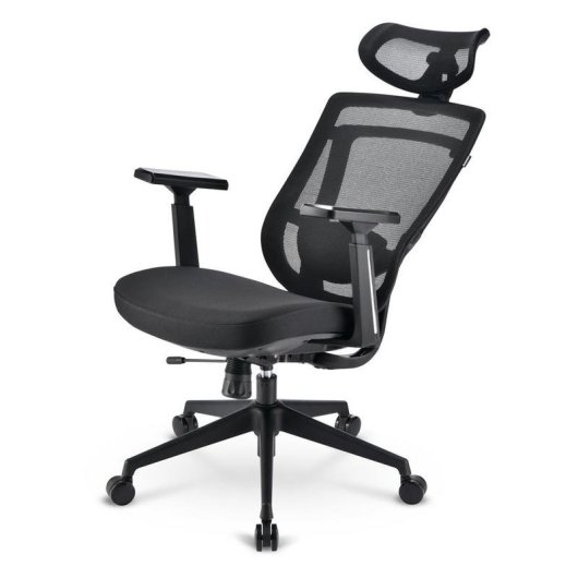 Silla de oficina Sharkoon OfficePal C20 con respaldo de malla y reposabrazos ajustables