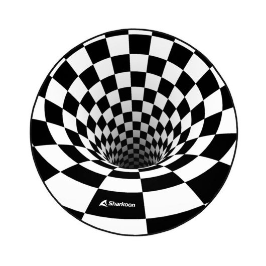 Alfombra protectora Sharkoon SKILLER SFM12 3D Vortex Negro/Blanco 1200x1200 mm