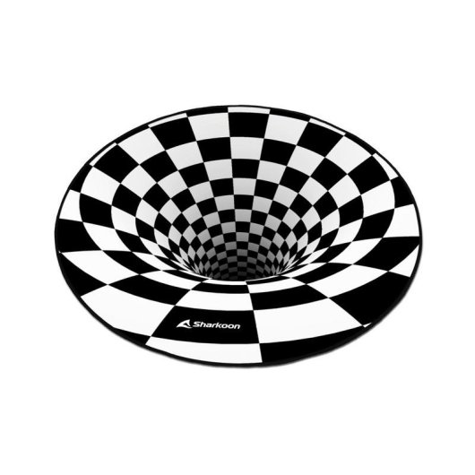 Alfombra protectora Sharkoon SKILLER SFM12 3D Vortex Negro/Blanco 1200x1200 mm
